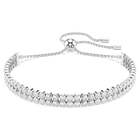 swarovski matrix tennis bracelet round cut white rhodium plated