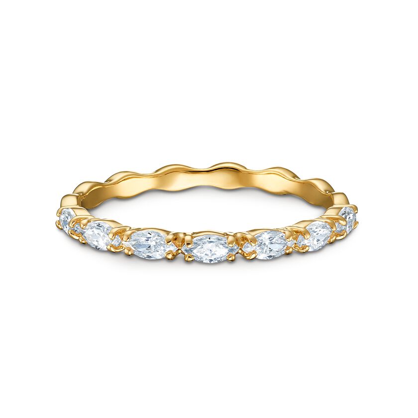 Vittore Marquise Ring, White, Gold-tone plated