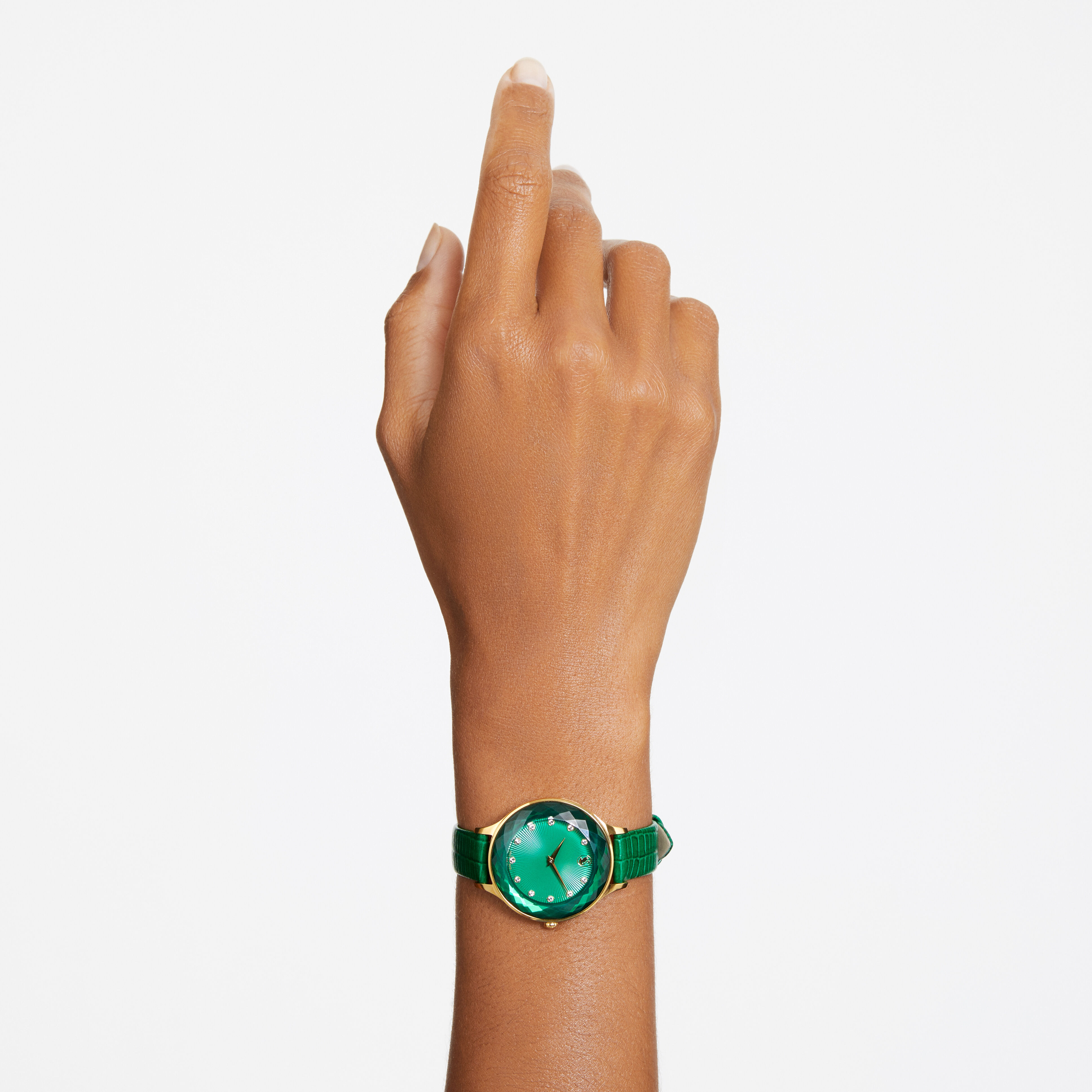 Buy Swarovski Octea Nova watch Swiss Made Leather strap Green