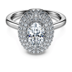 swarovski eternity halo solitaire ring laboratory grown diamonds 1 5 ct tw 18k white gold