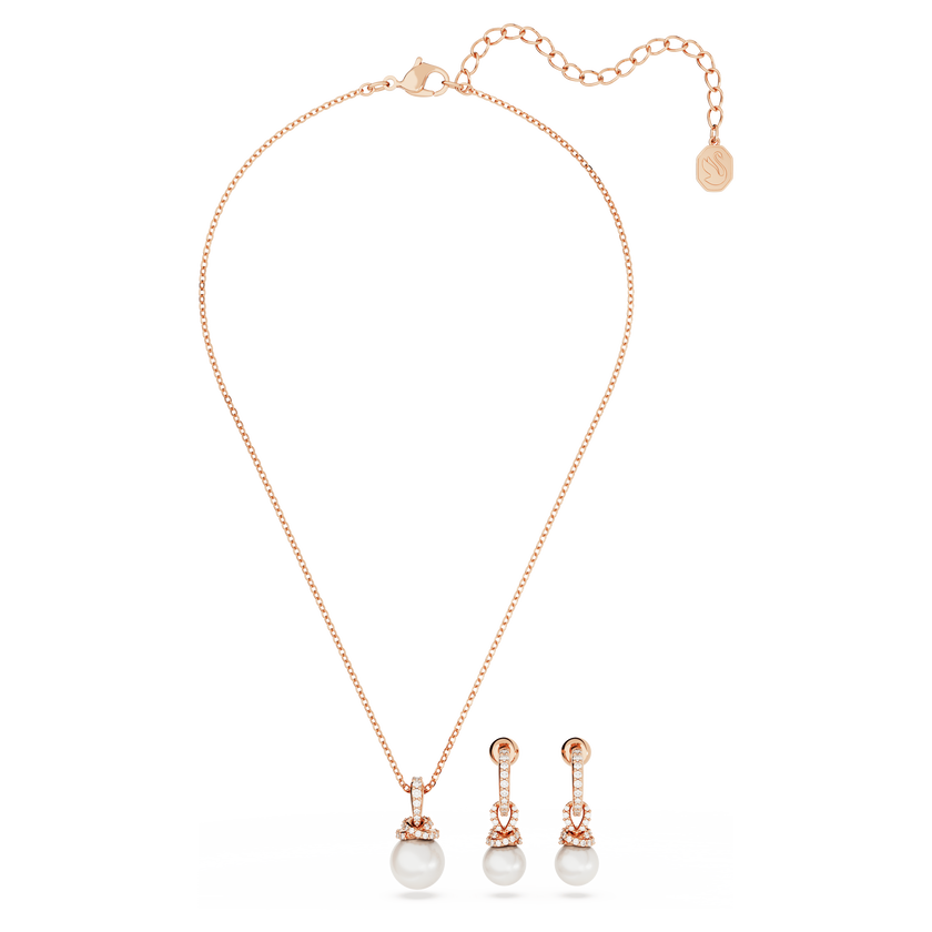swarovski originally set  white  rose gold tone plated