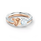 swarovski lifelong heart ring white mixed metal finish
