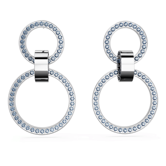 swarovski solitaire stud earrings round cut white rhodium plated
