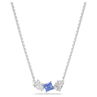 Mesmera pendant, Mixed cuts, Blue, Rhodium plated