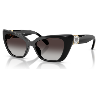 swarovski sunglasses  cat eye shape  sk6047  black