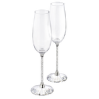 Crystalline Toasting Flutes (Set Of 2), Clear Crystal