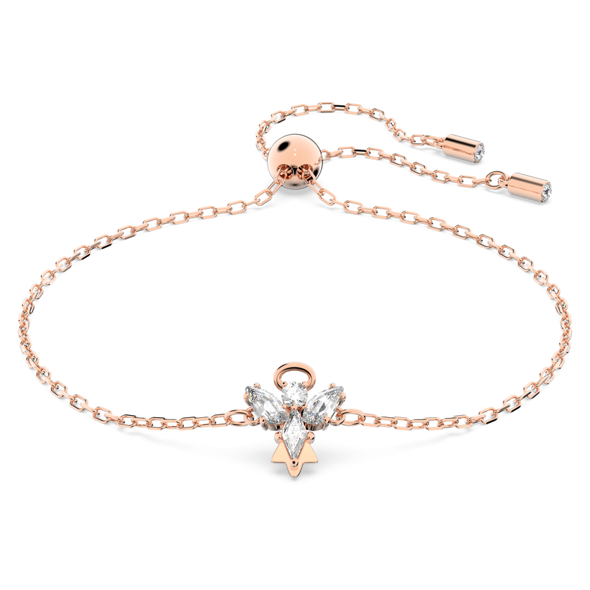 swarovski magic bracelet  angel  white  18k rose gold finish