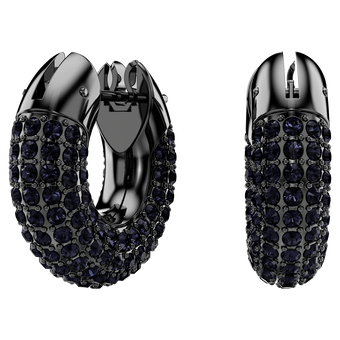 swarovski dextera hoop earrings  pav  crystal  ruthenium plated