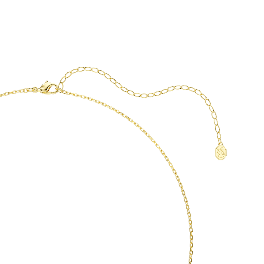 swarovski gema pendant  mixed cuts  multicolored  gold tone plated