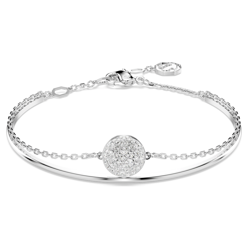 swarovski sublima bangle  white  rhodium plated