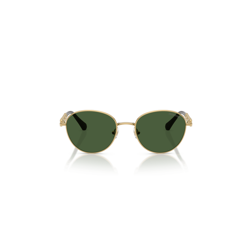 swarovski sunglasses  round shape  sk7049  gold tone