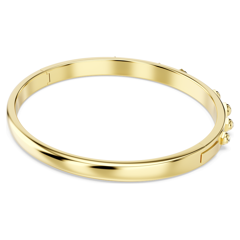 swarovski numina bangle  mixed round cuts  white  18k gold finish