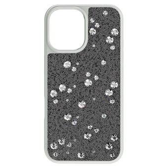 swarovski high smartphone case scattered design iphone 16 silver tone