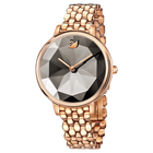 Crystal Lake Watch, Metal Bracelet, Gray, Rose Gold Tone