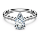 swarovski eternity solitaire ring  lab grown diamonds 1 ct tw  pear shape  18k white gold