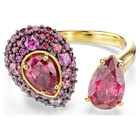 swarovski sublima cocktail ring  pear cut  red  18k gold finish
