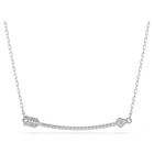 swarovski idyllia pendant  mixed cuts  arrow  white  rhodium plated