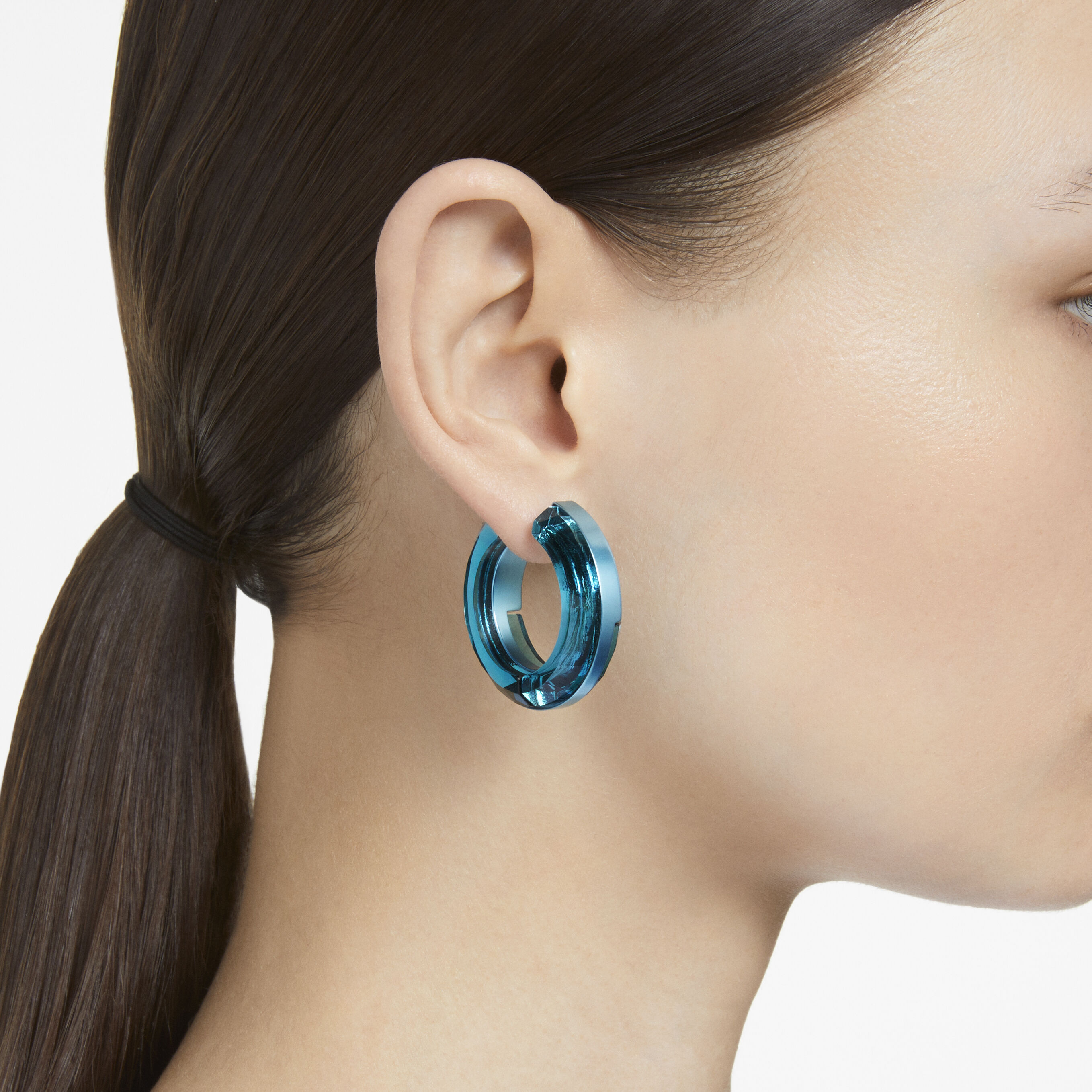 Blue round earrings hotsell
