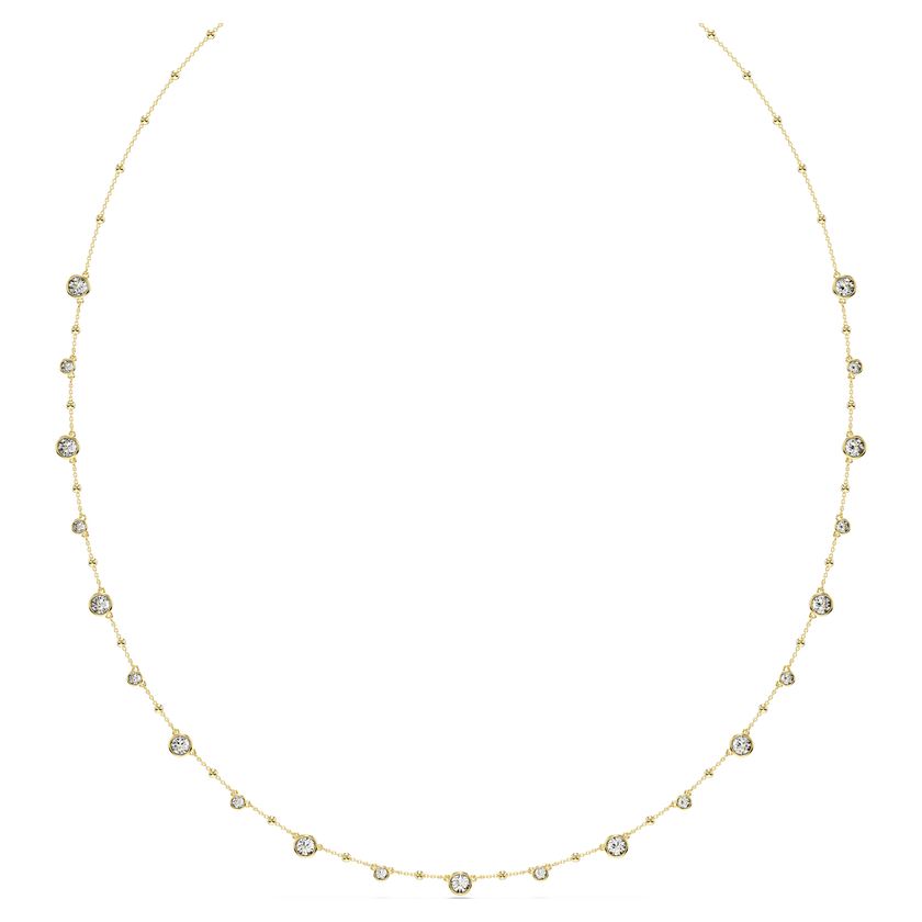 swarovski imber strandage  round cut  white  gold tone plated