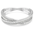 swarovski hyperbola cuff mixed cuts infinity white rhodium plated