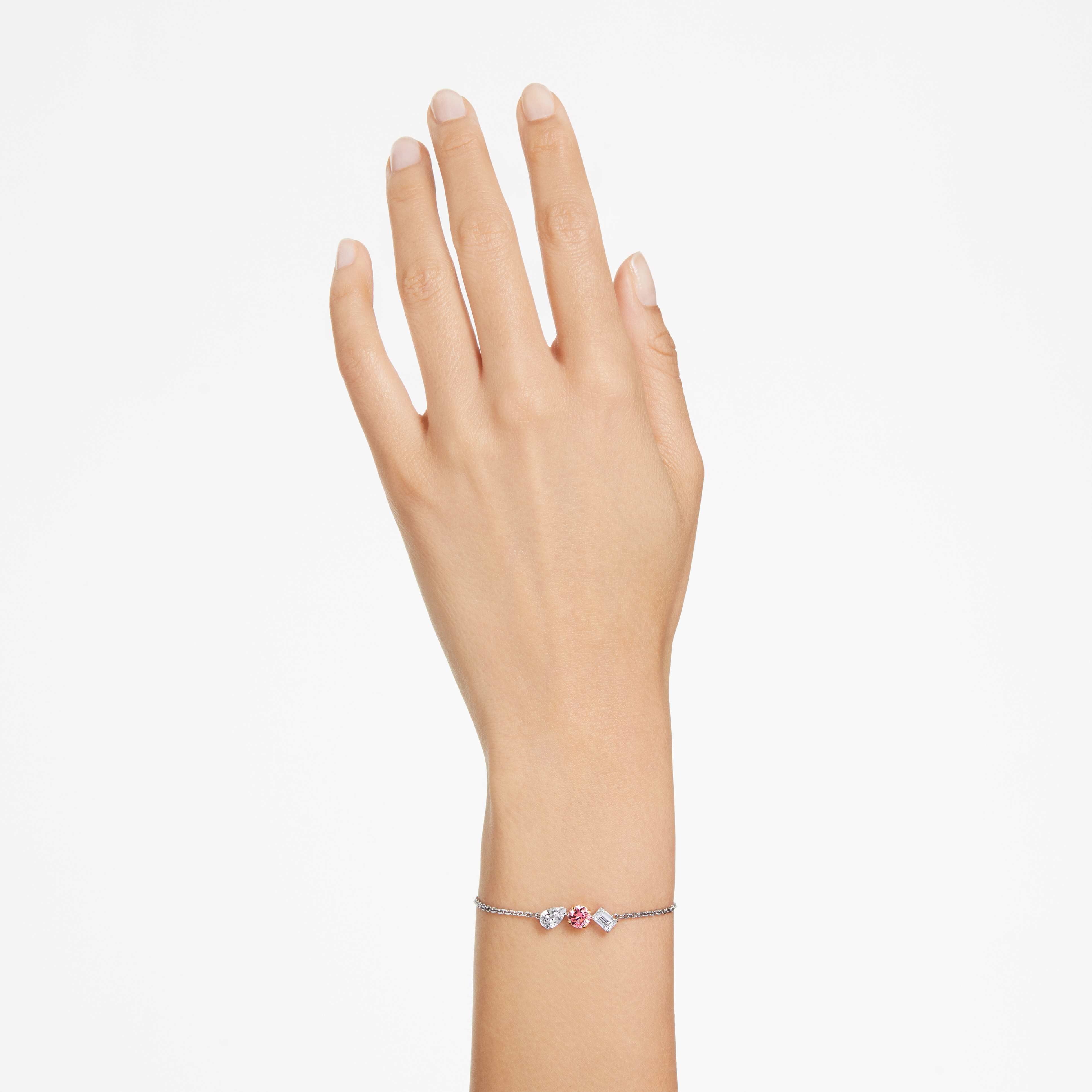 Mesmera bracelet Mixed cuts Pink Rhodium plated
