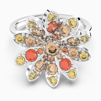 Eternal Flower ring, Flower, Multicolored, Mixed metal finish