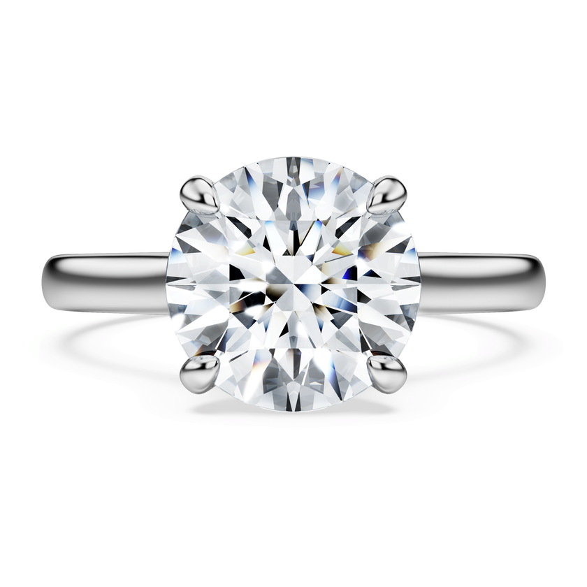 swarovski eternity solitaire ring  laboratory grown diamonds 3 ct tw  round cut  18k white gold