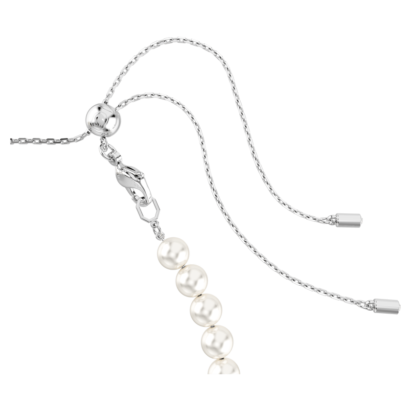 ariana grande x swarovski tennis choker  mixed cuts  heart  white  rhodium plated