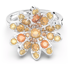 swarovski eternal flower ring flower multicolored mixed metal finish