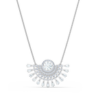 Swarovski Sparkling Dance Dial Up Necklace, Short, White, Rhodium plated