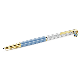 swarovski crystalline ballpoint pen  minions  blue  gold tone plated