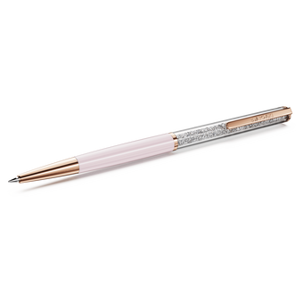 swarovski crystalline silk ballpoint pen  pink  pink lacquered  rose gold tone plated