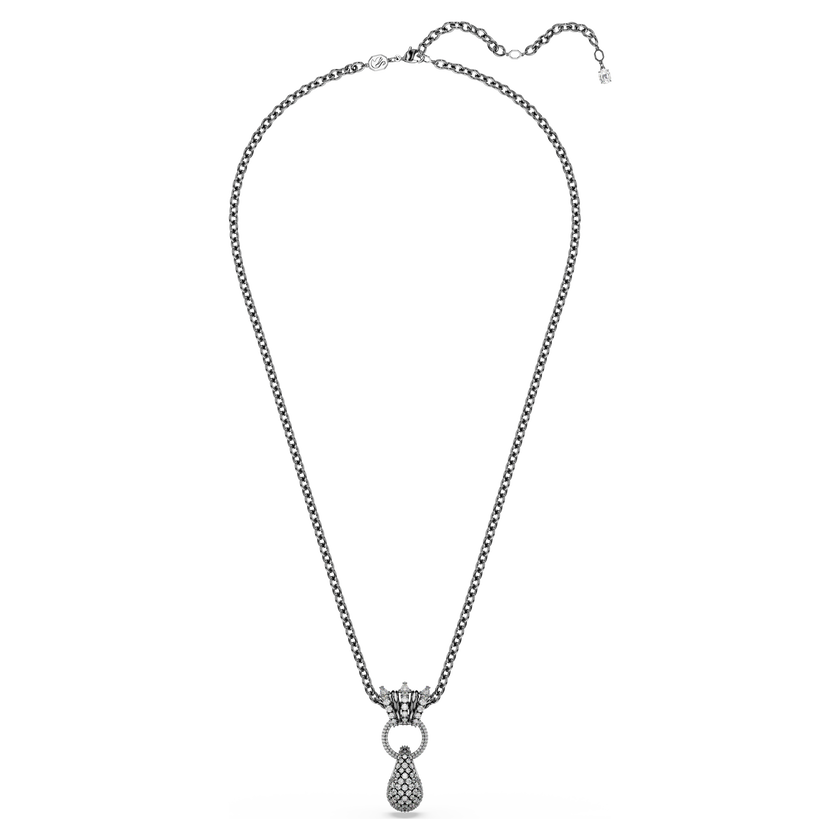 swarovski sublima pendant  mixed cuts  white  ruthenium plated