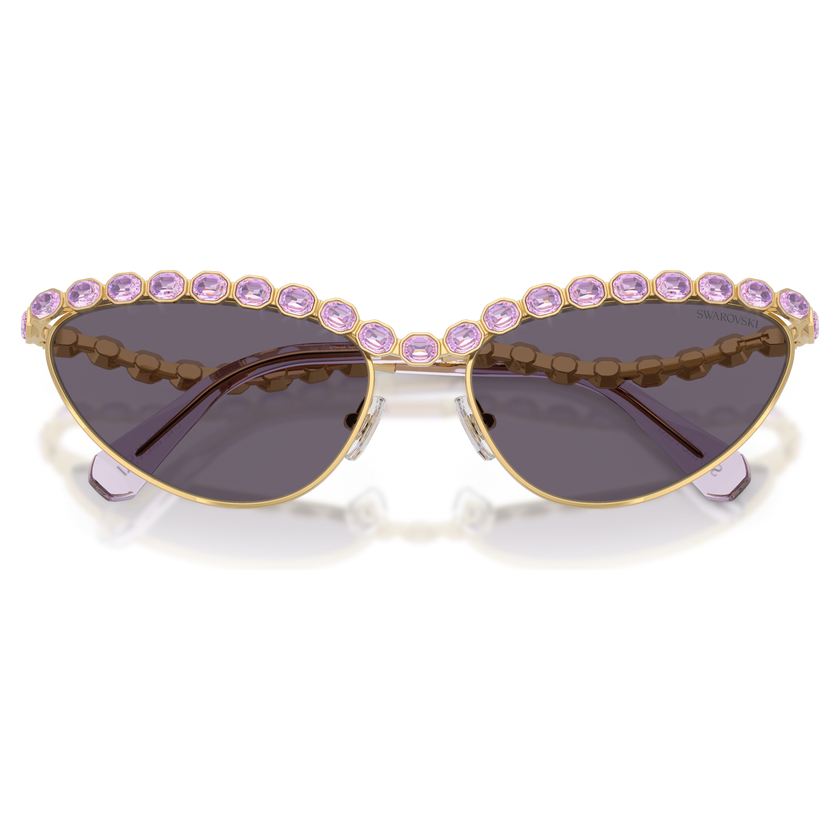swarovski sunglasses  cat eye shape  purple