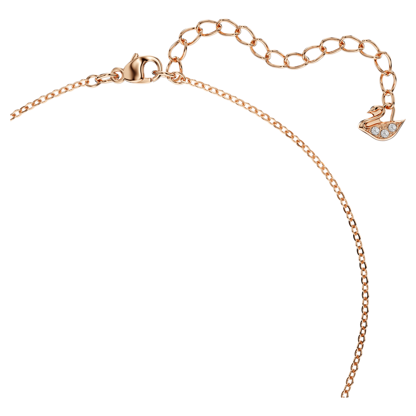 swarovski latisha pendant  flower  pink  18k rose gold finish