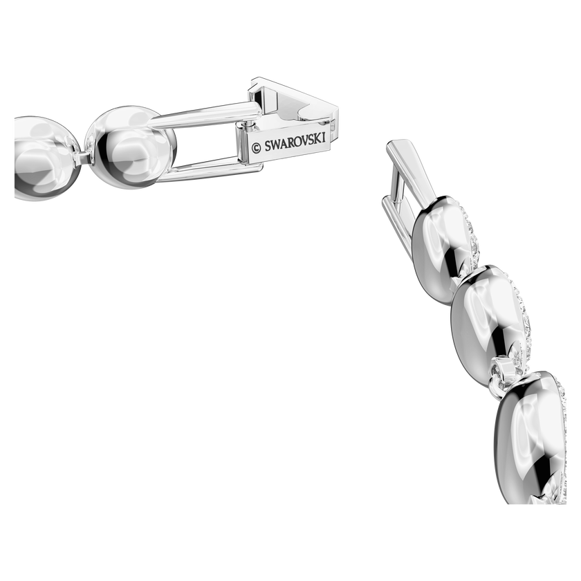 swarovski una angelic set  round cut  white  rhodium plated