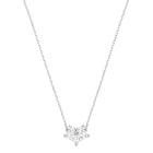 Lady Necklace, White, Rhodium plated