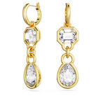 swarovski dextera drop earrings mixed cuts white gold tone plated