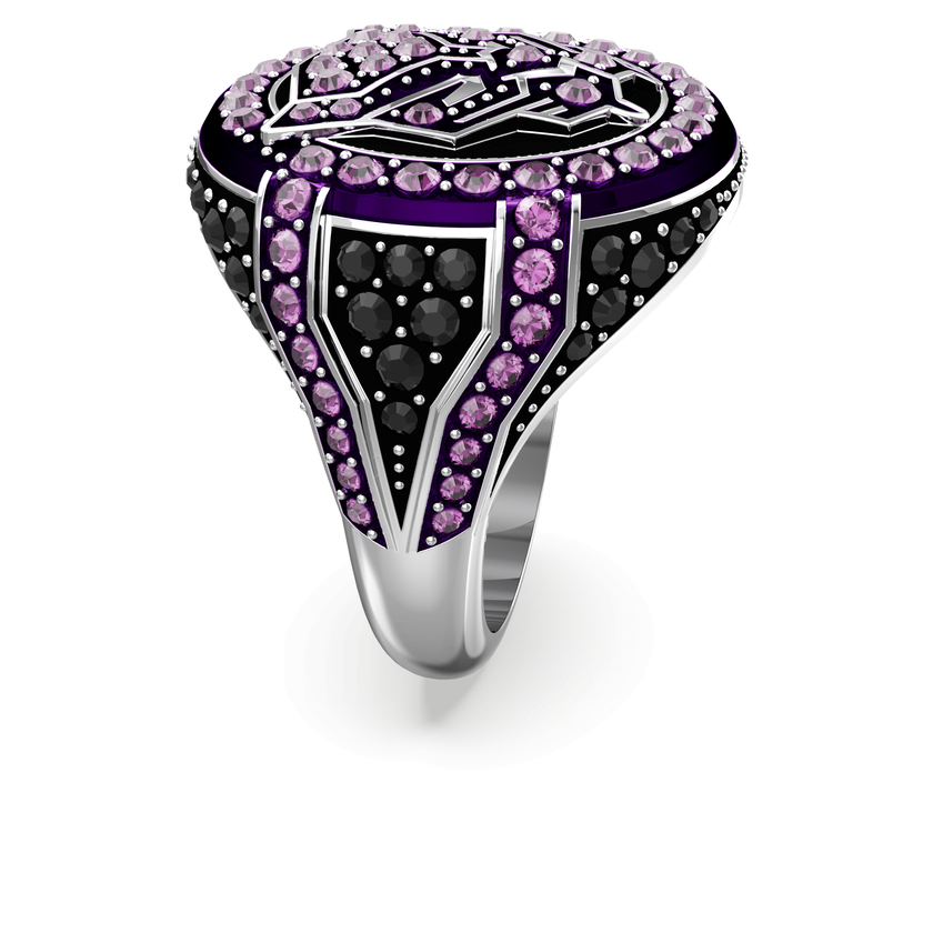 swarovski black panther ring  black panther  purple  rhodium plated