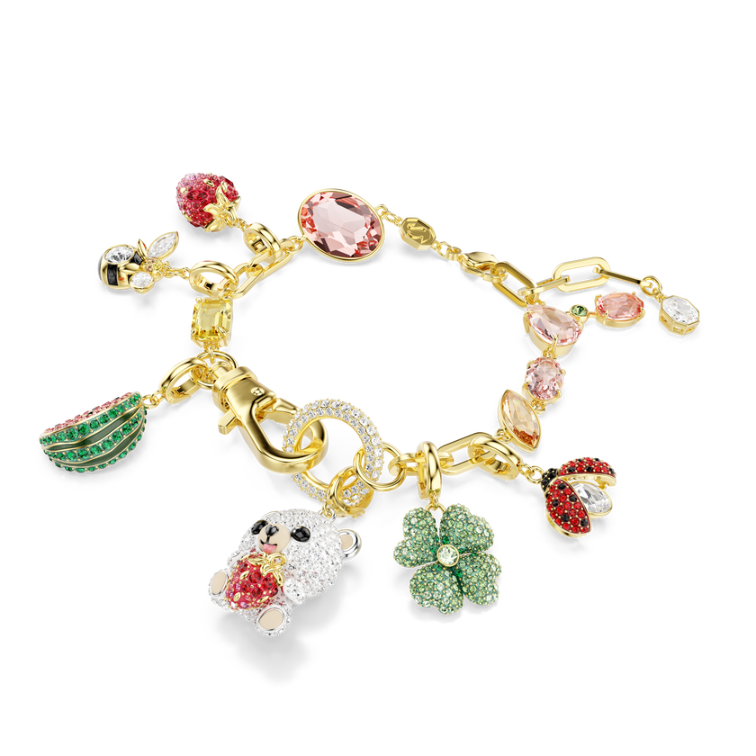 swarovski idyllia bracelet  mixed cuts  mixed motifs  multicolored  gold tone plated