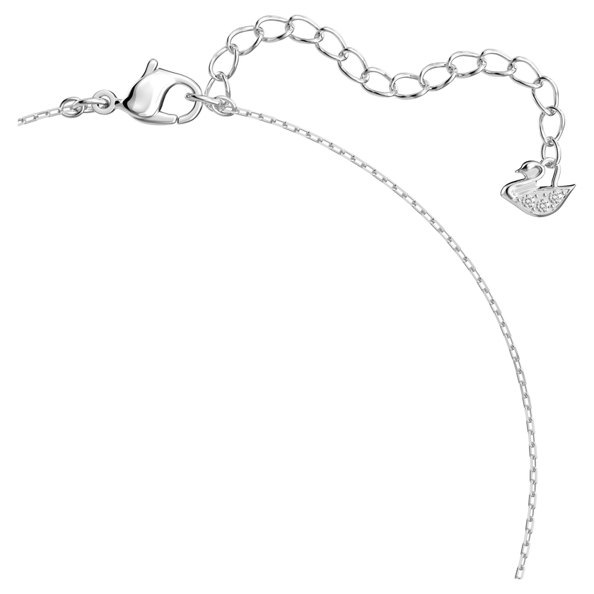 swarovski stilla attract pendant  round cut  white  rhodium plated