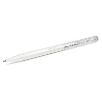 swarovski crystalline ballpoint pen  octagon shape  white  white lacquered