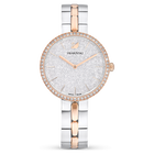 swarovski cosmopolitan watch metal bracelet white rose gold tone finish