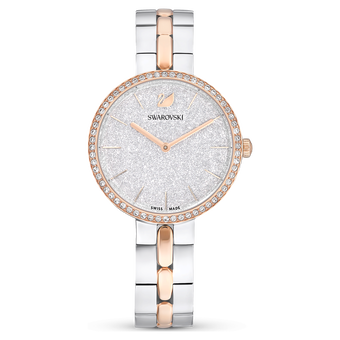 swarovski cosmopolitan watch metal bracelet white rose gold tone finish