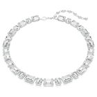 swarovski millenia tennis necklace octagon cut white rhodium plated