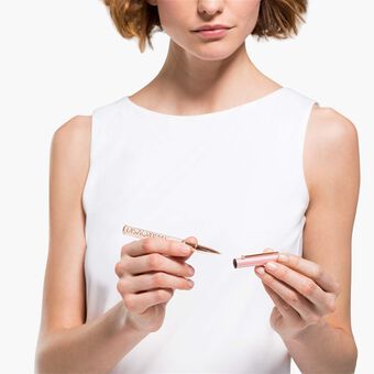 swarovski crystalline gloss ballpoint pen  pink  pink lacquered  rose gold tone plated