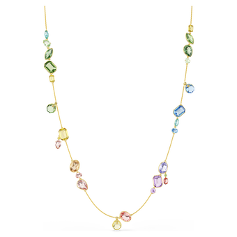 swarovski gema strandage  mixed cuts  multicolored  gold tone plated