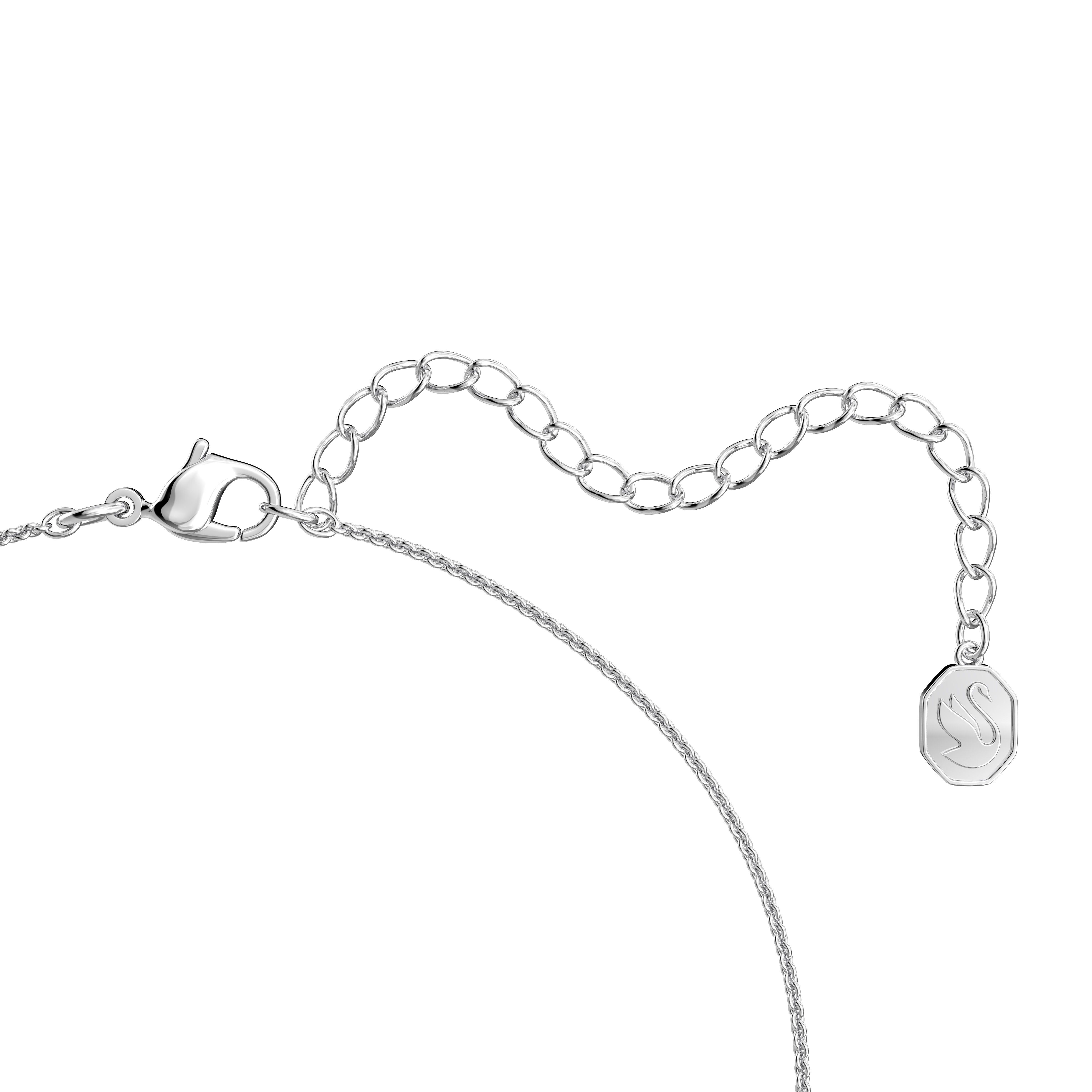 swarovski millenia pendant  trilliant cut  white  rhodium plated