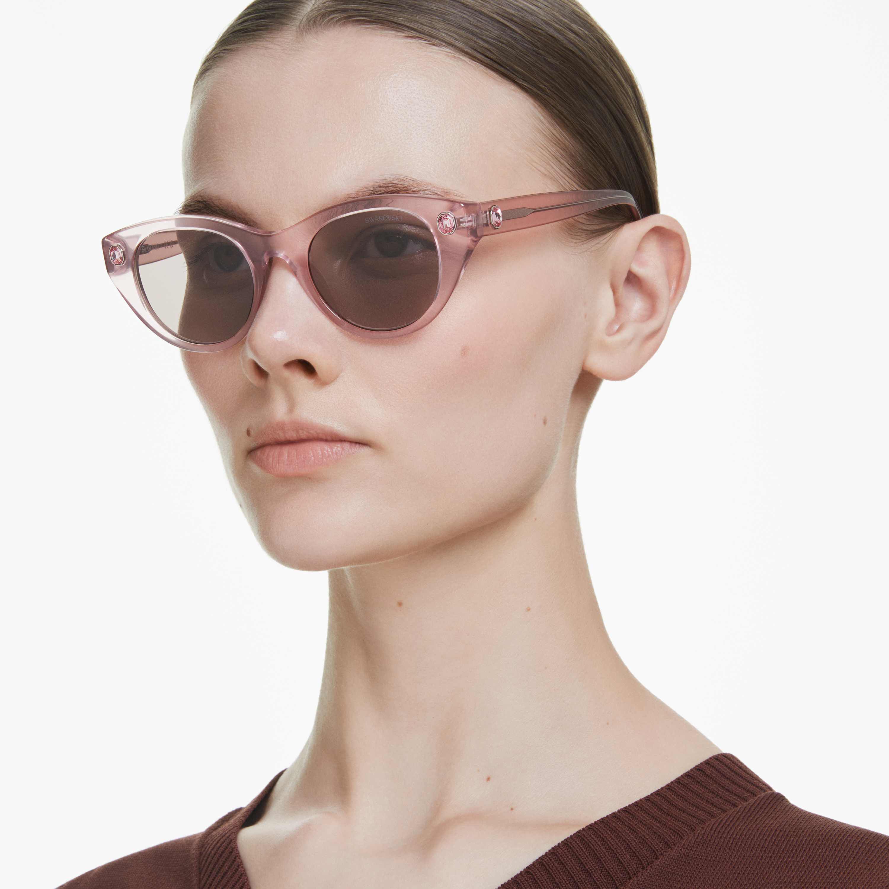 swarovski sunglasses  round shape  sk6025  pink