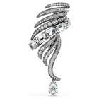 swarovski the vienna collection brooch feather white ruthenium plated